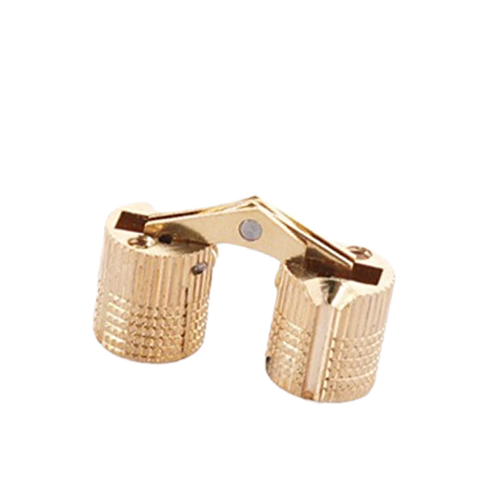 Elnwnnkc Multicolor 2Pcs Furniture Brass Barrels Hinges For Closet Cupboard Door Hardware Concealed Mounting Furniture Brass Concealed Cylindrical Hinge Small Barrels For Jewelry Keepsakes Box Cabinet Door
