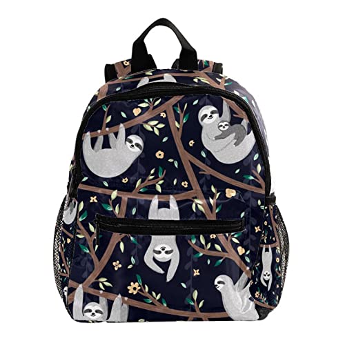 Sac à dos pour garçons et filles enfants motif paresseux floral 30,5 cm