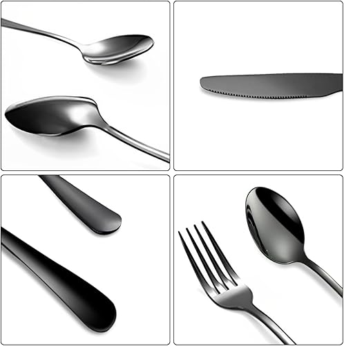 Miniatura 3 de Portable Travel Utensils Set, 188 Stainless Steel 3 PCS Cutlery Set Including Knife Fork and Spoon, Reusable Travel Silverware Set with Case for