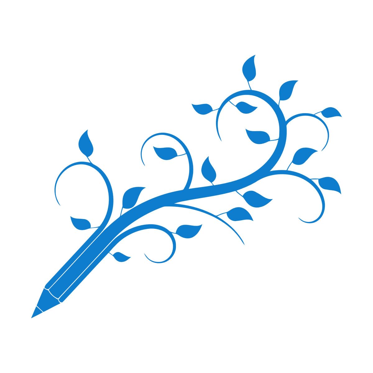 Vinyl Wall Decals Pencil Tree Branch Children's Playroom ation 81x97.2cm Removable Without Leaving Glue Extra Large Blue — image 1