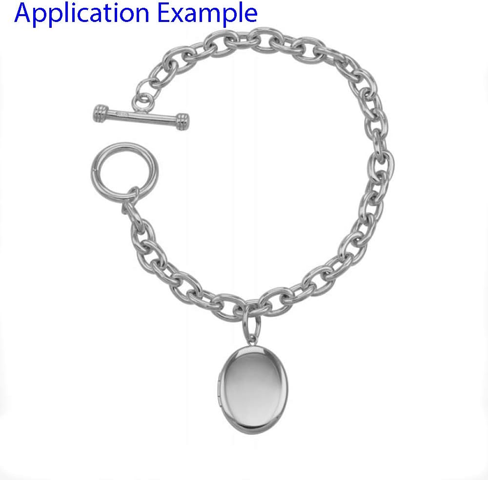 Adabele Grade A 18mm Birthstone Charm Pendant Drops Sterling Silver Plated for Personalized Earrings Bracelet Necklace Anklet Pendant Keychain Craft Jewelry Making - Image 8