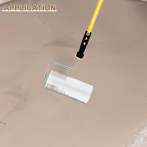 Miniatura 7 de Kit de herramientas de cemento autonivelante, herramientas de hormigón autonivelantes, kit de herramientas de piso de rodillo epoxi con zapatos de