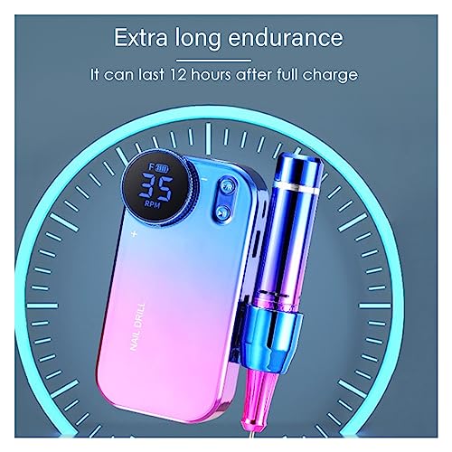 35000RPM-Electric-Nail-Drill-Machine-for-Manicure-Rechargeable-Nail-Lathe-Low-Noise-Professional-Nail-Drills-for-Gel-Salon-Tools-with-Saves-More-Time-and-Money-Color-Groen-Size-A