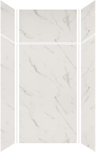 Miniatura 102 de Transolid EWKX483696-41 Expressions - Kit de pared de ducha de 6 paneles con extensión, 36 pulgadas de largo x 48 pulgadas de ancho x 96 pulgadas