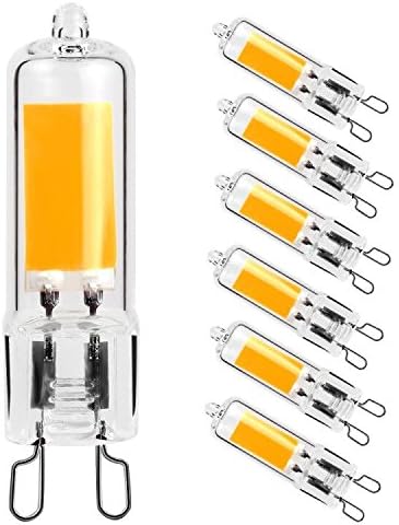 G9 Led Bulb, 3W (30W Halogen Equivalent), 400LM, Warm White (3000K), AC 110 Volts, Non-Dimmable, G9 Light Bulbs for Home Lighting (Pack of 6)