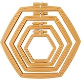 VICASKY Embroidery Stand Embroidery Hoop Set of 4 Hexagon Embroidery Hoops ABS Plastic Embroidery Ci