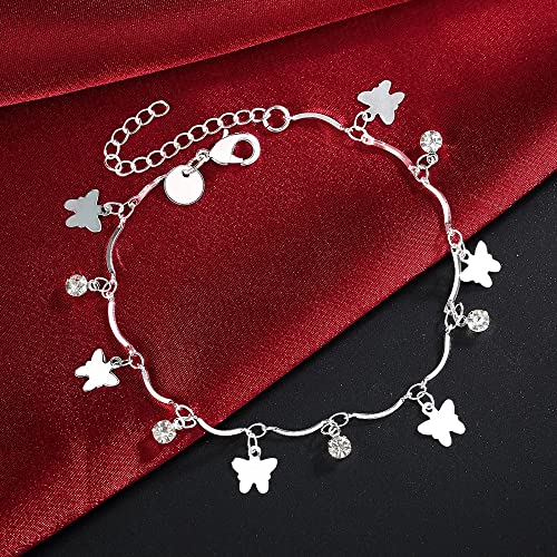 Bracelet Argent 925 Papillon en Zirconium, Bijoux d'Exception pour Mariage Élégant