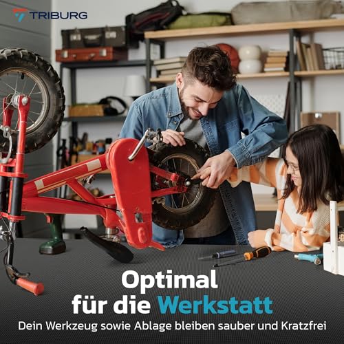 TRIBURG Universal Antirutschmatte 120x100cm Zuschneidbar und Abwaschbar - Kofferraummatte | Teppich Antirutschunterlage | Schubladen Matte | Kofferraum Schutzmatte | Antirutschmatte für Teppich