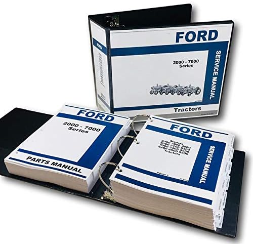 Manual Set for Ford 2000 3000 4000 5000 7000 Series Tractor Service Parts Repair Shop