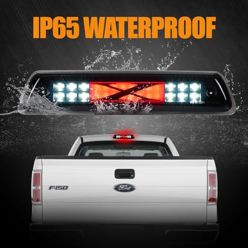 Image of Third 3rd Brake Light, LED High Mount Stop Light for 2009-2014 Ford F150, 10-14 Lincoln Mark LT, Rear Center Cab Roof Tail Cargo Lamp, DOES NOT FIT SVT Raptor & Models with Hill Descent Control