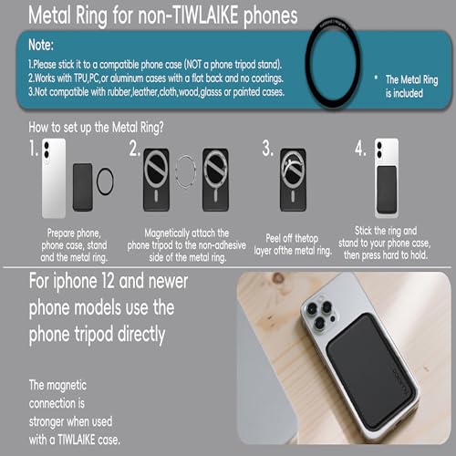 Trépied magnétique multi-angle portable pour iPhone 17 Pro Max RFID