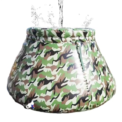 Bvizyelck Contenedor de agua plegable, tanque de agua plegable de 100 litros, bolsa de almacenamiento portátil, barril de lluvia de gran capacidad para jardín y extinción de incendios