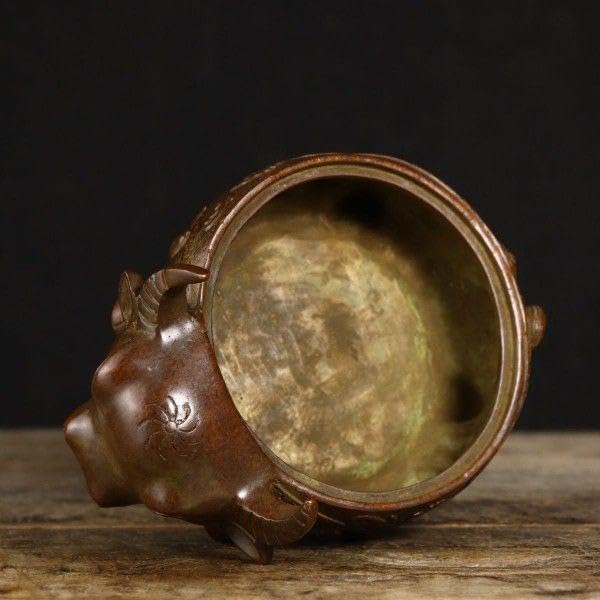 銅 細工 如意牛香炉 香道具 灰皿 装飾品 工芸品 最も安い 美術品 置物