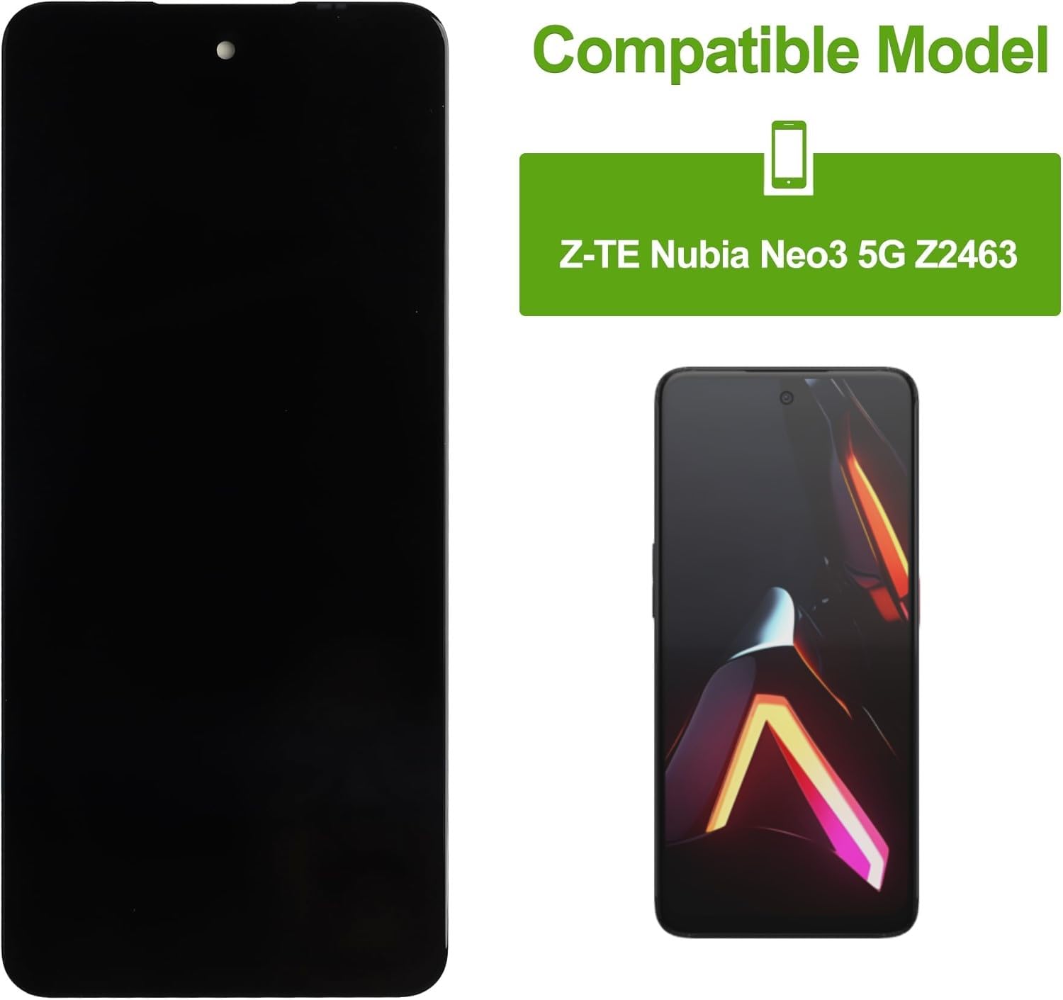 Display LCD compatibile con ZTE Nubia Neo 3 5G Z2463 pezzi di ricambio con strumenti gratuiti