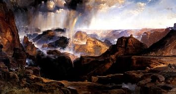 WONDERFULITEMS The Chasm of The Colorado 1873 American Landscape Painting by Thomas Moran Large Canvas REPRO