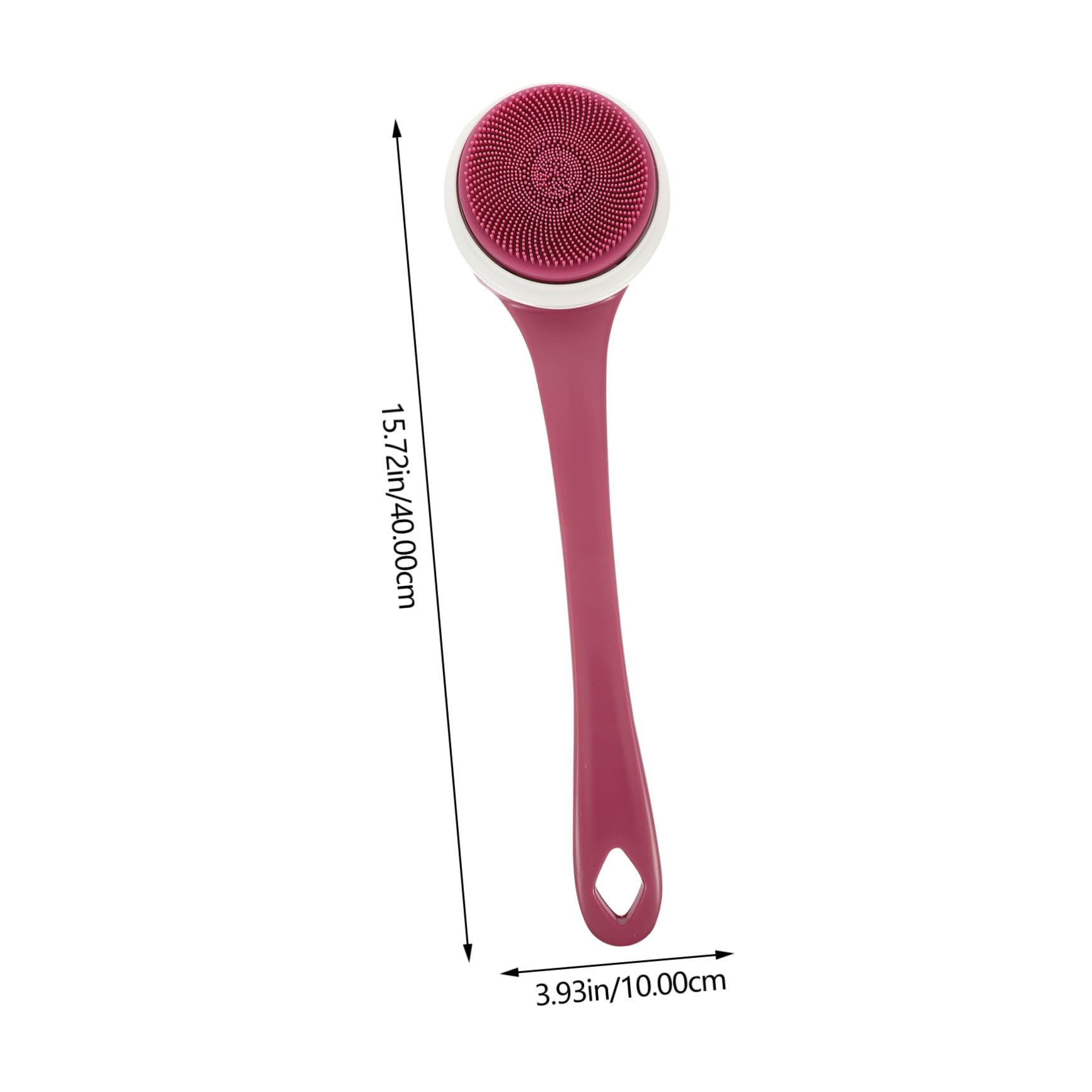 Cepillo de Ducha de Mango Largo Depurador Corporal Reutilizable 3 Velocidades Ajustables y Material de Silicona Resistente al Agua para Exfoliación y Limpieza Diaria