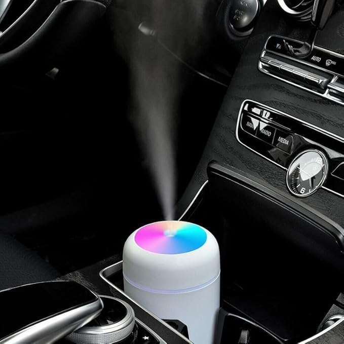 Image of Quick Needs Humidifier with Colorful Light for Room, Bedroom, Office, Car, 300 ML, Grey, USB