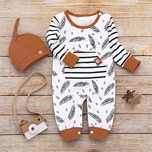 Bebê recém-nascido Meninos Meninas Romper manga longa One Piece Bodysuit Macacão com Cap Roupas Set