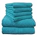 Produktbild Dyckhoff 0410996455 Handtuchset "Brillant", 2 Badetücher / Duschtücher 70 x 140 cm und 4 Handtücher 50 x 100 cm, 6-teilig, türkis