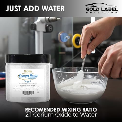 Image of Optical Grade Cerium Oxide Glass Repair Powder 1lb Jar | Glass Window and Windshield Repair | Optical Grade, for use with Camera, Scope, Binocular Lens | Remove Scratches and Scuffs (1lb Jar)