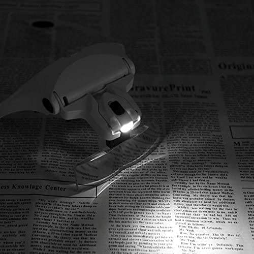 Lupa na głowę, ręczna lupa cyfrowa, szkło powiększające montowane na głowie, 1,0X-3,5X lupa zestaw słuchawkowy lupa lampa LED 5 soczewek opaska na głowę lupa szklana lupa z 2 lampami LED biżuteria