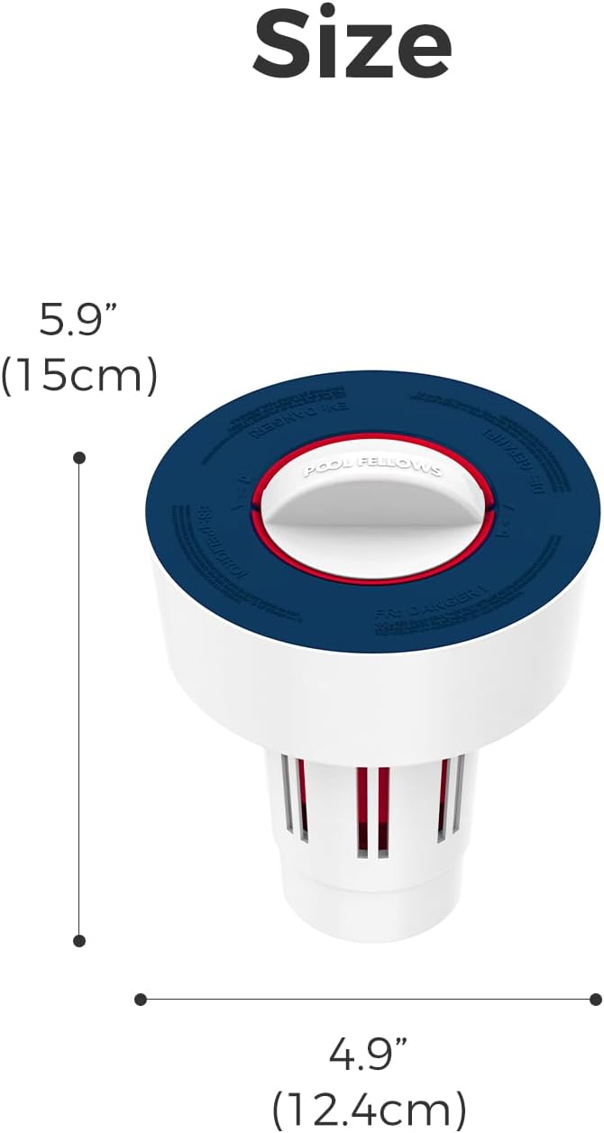 Dispensador flotante para tabletas de cloro de 1 pulg. azul miniatura 7