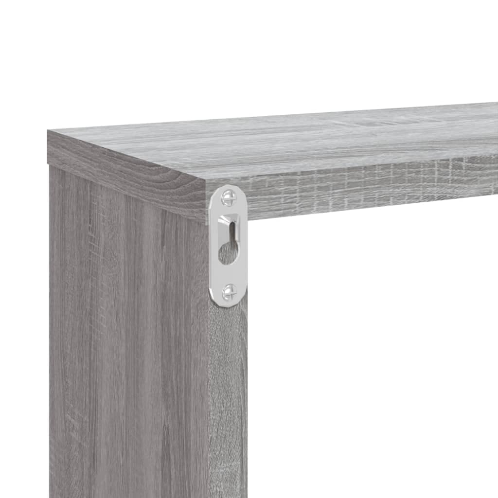 Estantería flotante para pared (80 x 15 x 26,5 cm, 2 unidades), color gris Sonoma
