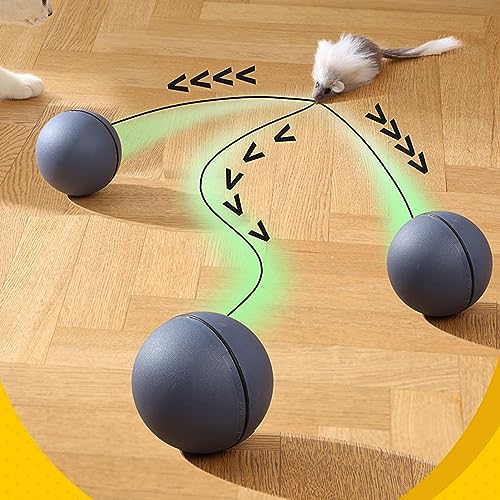 Bola de brinquedo para gato com rolamento automático | Bola inteligente com rotação automática - Bri
