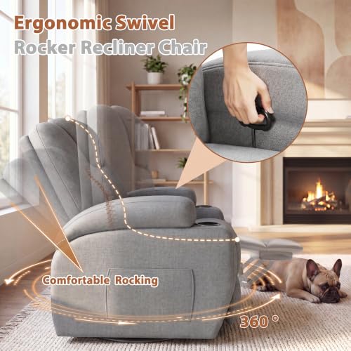 Sillón Plegable Textil Gris miniatura 5