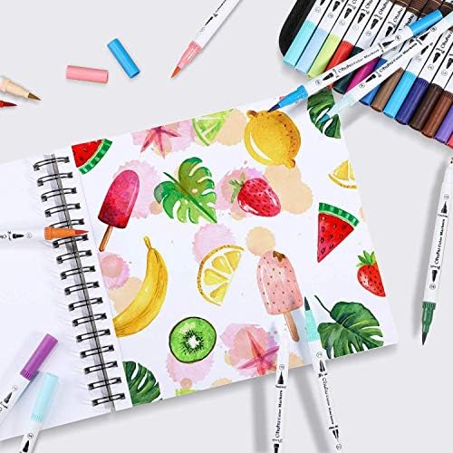 Ohuhu Sketchbook, Spiral Bound A4 Sketchbook, 120 Pages (60 Sheets) of 200GSM Heavy Smooth Drawing Papers, Art Book Drawing Book Specially Designed for Alcohol Markers, 8.9"×8.3"/22.5x21cm