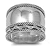 18MM VINTAGE BALI BOHEMIAN STYLE OXIDIZED .925 STERLING SILVER RING SIZE 6-12