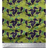 Soimoi Vert Maillot De Coton En Tissu Dot & Penguin Ocean