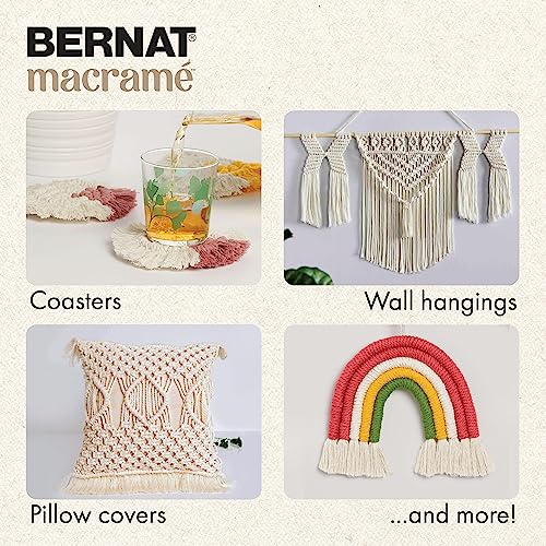 Bernat Macrame Gray Brown Yarn - 3 Pack Of 250G/8.8Oz - Cotton - #6 Super Bulky - Knitting/Crochet #TOP1