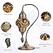 DEMMEX Turkish Moroccan Table Lamp, Swan Neck Tiffany Style Mosaic Glass Table Desk Bedside Lamp for Bedroom, Living Room – Handcrafted in Turkey, Teal