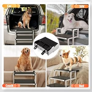   Gimars-Ultra-Sturdy-Extra-Wide-Dog-Car-Ramp-for-Large-Dogs-Adjustable-Height-for-Senior-Dogs-with-ACL-Lightweight-Aluminum-Foldable-Pet-Ramp-for-High-Beds-SUV-Jeep-Trucks-20-Inches