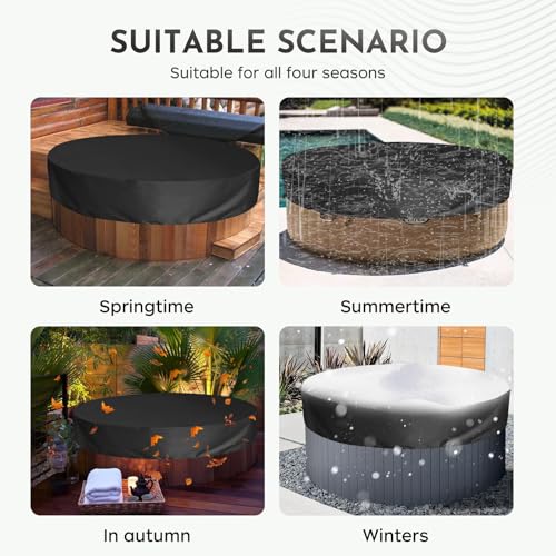 Cubierta redonda impermeable para jacuzzi 75''Dx12''H miniatura 5