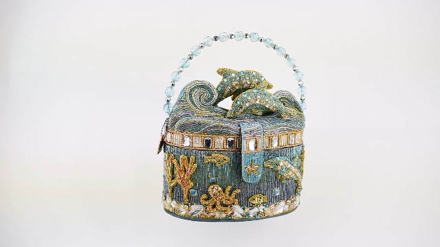 Mary Frances Crystal Dolphin Top Handle Bag: Handbags: Amazon.com