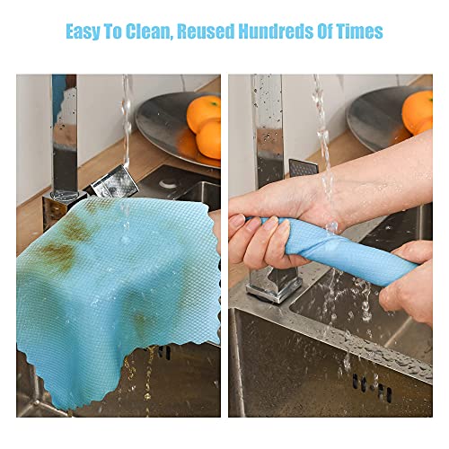 Streak-Free Miracle Cleaning Cloths, 20 Pack Fish Scale Cleaning Cloth Reusable For Window, Nano Scale Easy Clean Rags, Nanoscale Cleaning Microfiber Glass Towels Easycleanco Cloths (9.8X9.8In) #TOP5