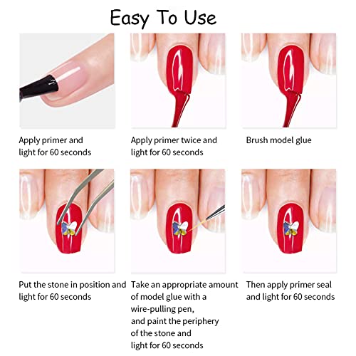 Butterfly Nail Charms- 3D Butterfly Nail Rhinestones Shiny Nail Gems -For Acrylic Nails Butterfly Nail Crystal- For Women Nail Jewelry Nail Art Supplies -Rhinestones Manicure Diy Nail Art Decorations #TOP6