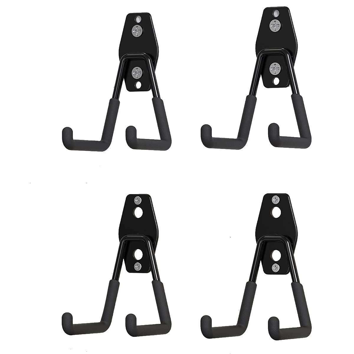 CTRLZS Garage Hooks Heavy Duty 4PC, Garage Storage Hooks, Wall Mount Garage Hanging Hooks for Bike, Ladder, Bulky Items