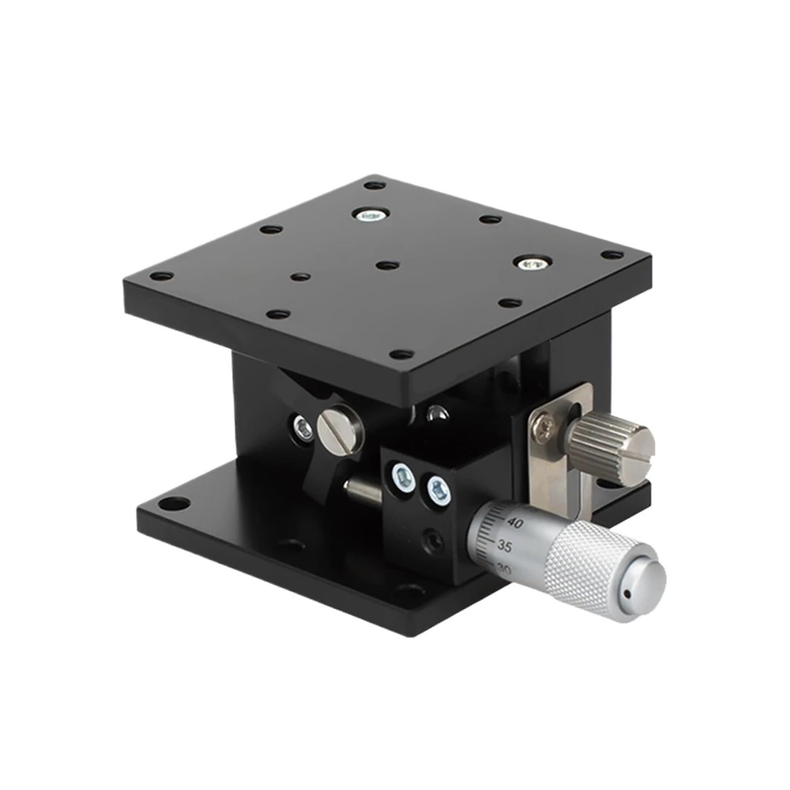 MYXJGNAIY Mobile Optical Displacement Fine Tuning Platform LZ90 LZ90-2 Z Axis 90x90mm Height Adjustable Lifts Stage Sliding Table Trimming Station(LZ90-2)