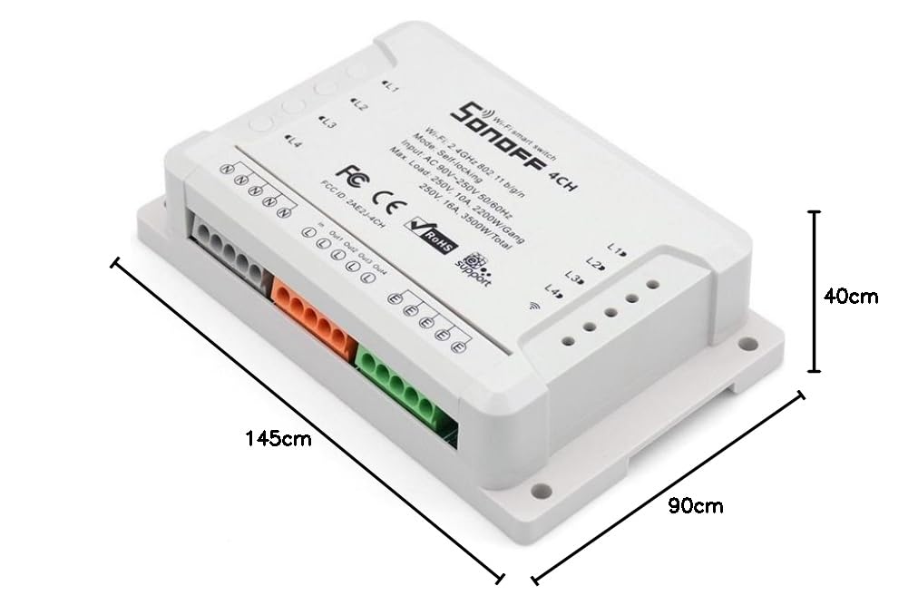 Sonoff 4CH R2 Four Channel WiFi Wireless Switch Compatible with Alexa,  Google Home, Nexa : Amazon.in: Home Improvement