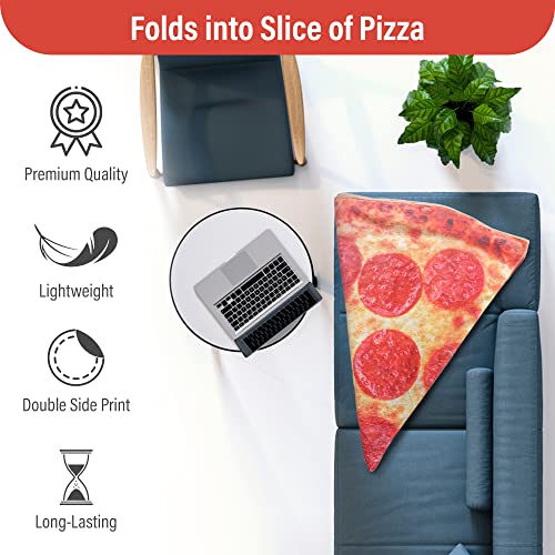 Pizza Blanket Pepperoni Fleece Large 71" Thick 300 Gsm Extra Soft 2 Design Double Print With Crust Calzone Adult And Children Throw Blanket Bedroom Blanket #TOP5