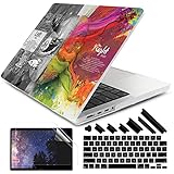 DONGKE Case for M5 MacBook Pro 14 inch 2025 2024-2021 M4 M3 M2 M1, Plastic Hard Shell Cover Compatible with A3434 A3112 A3401 A3185 A2992 A2779 A2442, Retina XDR Display & Touch ID, Right & Left Brain