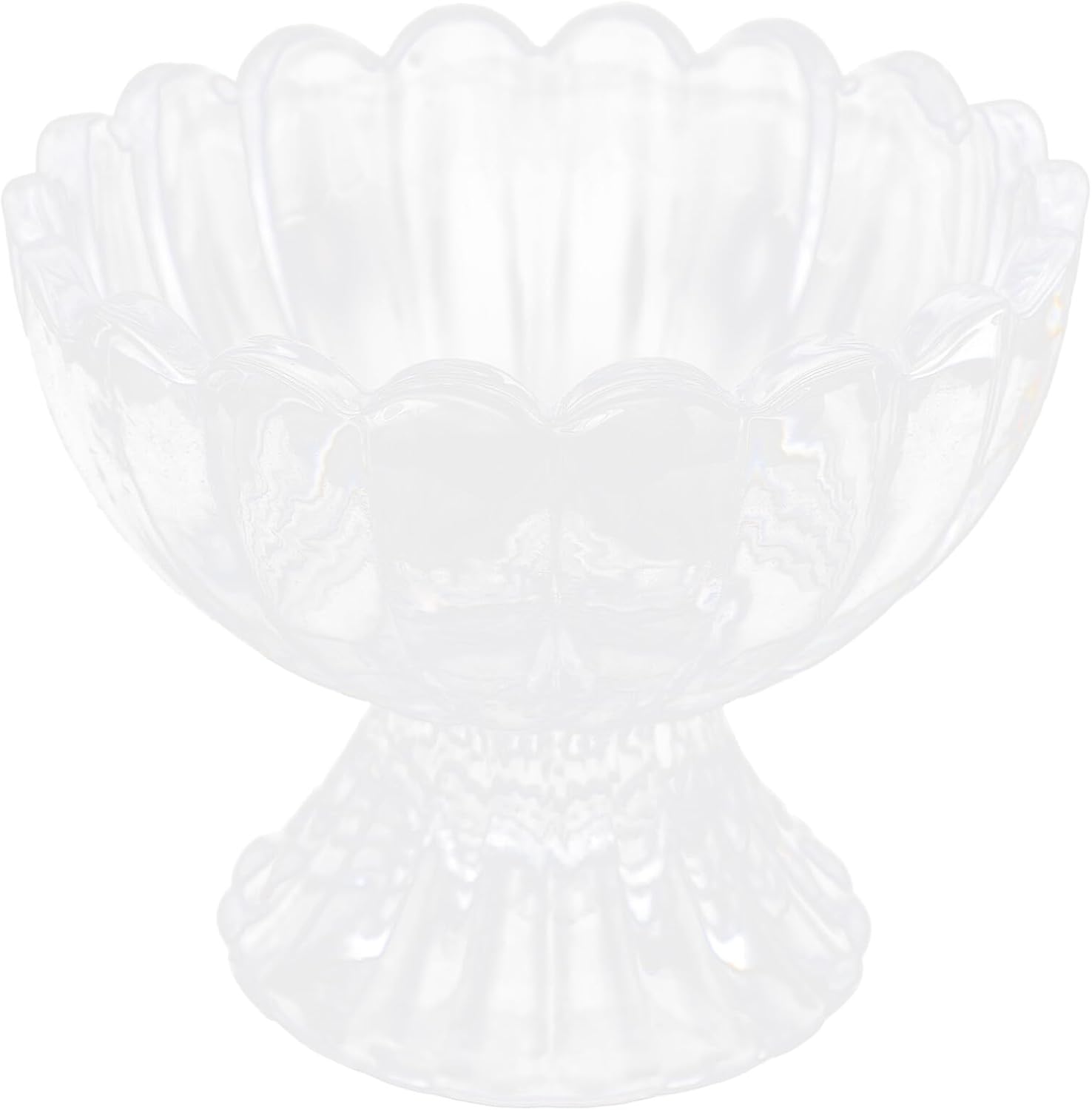 6pcs Glass Dessert Cups 120ml Crystal Footed Ice Cream Bowls for Pudding, Fruit, and Parfait Serving in Home and Party Use