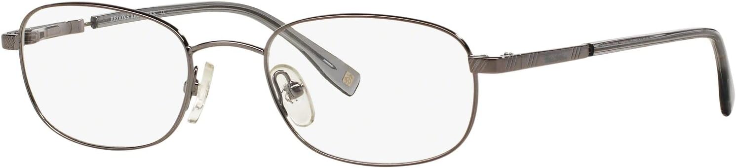 Brooks Brothers Mens BB 363 Oval Prescription Eyewear Frames, Gunmetal/Demo Lens, 50 mm