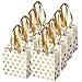 pizarra with Ribbon Handles Gold Mini Gift Bag,for Birthday Weddings Christmas Holidays Graduation Baby Showers(Metallic 8 Pack Bulk)