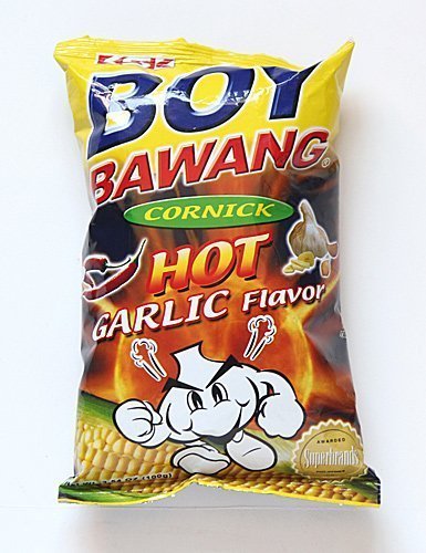 Boy Bawang Cornick Hot Garlic Flavor, 3.54 oz (Pack of 6) by Boy Bawang