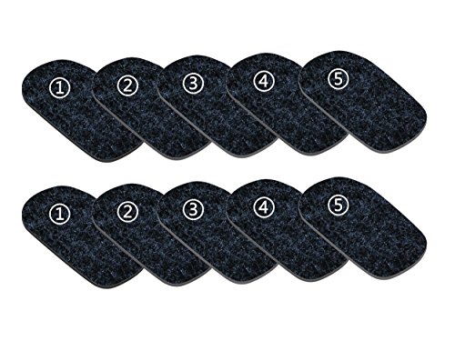Ersatzfilze für den magnetischen Tafelwischer von NEKAVA. 10 HOCHWERTIGE Reinigungsfilze zum Einfachen Wechseln und zur effektiven Trockenreinigung von Whiteboards. Selbstklebende Filzstreifen.