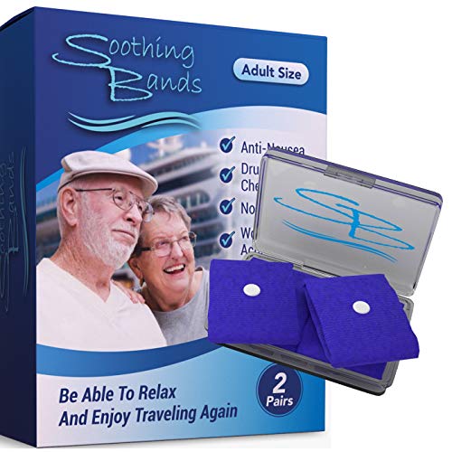 Morning Sickness Wristbands Adult Size 2 Pairs Get Relief From Motion Sickness, Sea and Car Sickness, A Real Cruise Ship Essential Morning Sickness Wristbands Adult Size 2 Pairs Get Relief From Motion Sickness, Sea and Car Sickness, A Real Cruise Ship Essential
